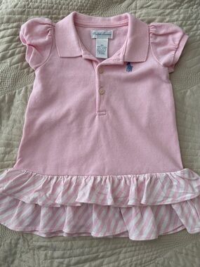 Ralph Lauren Pink Polo Dress for Baby Girl